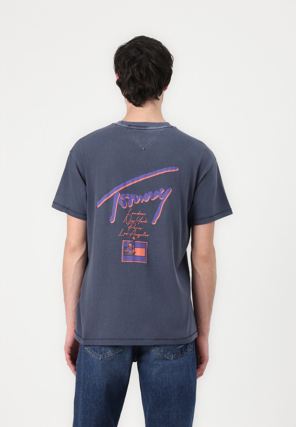 

Футболка с принтом FADED GRAPHIC TEE UNISEX Tommy Jeans, темно-синий