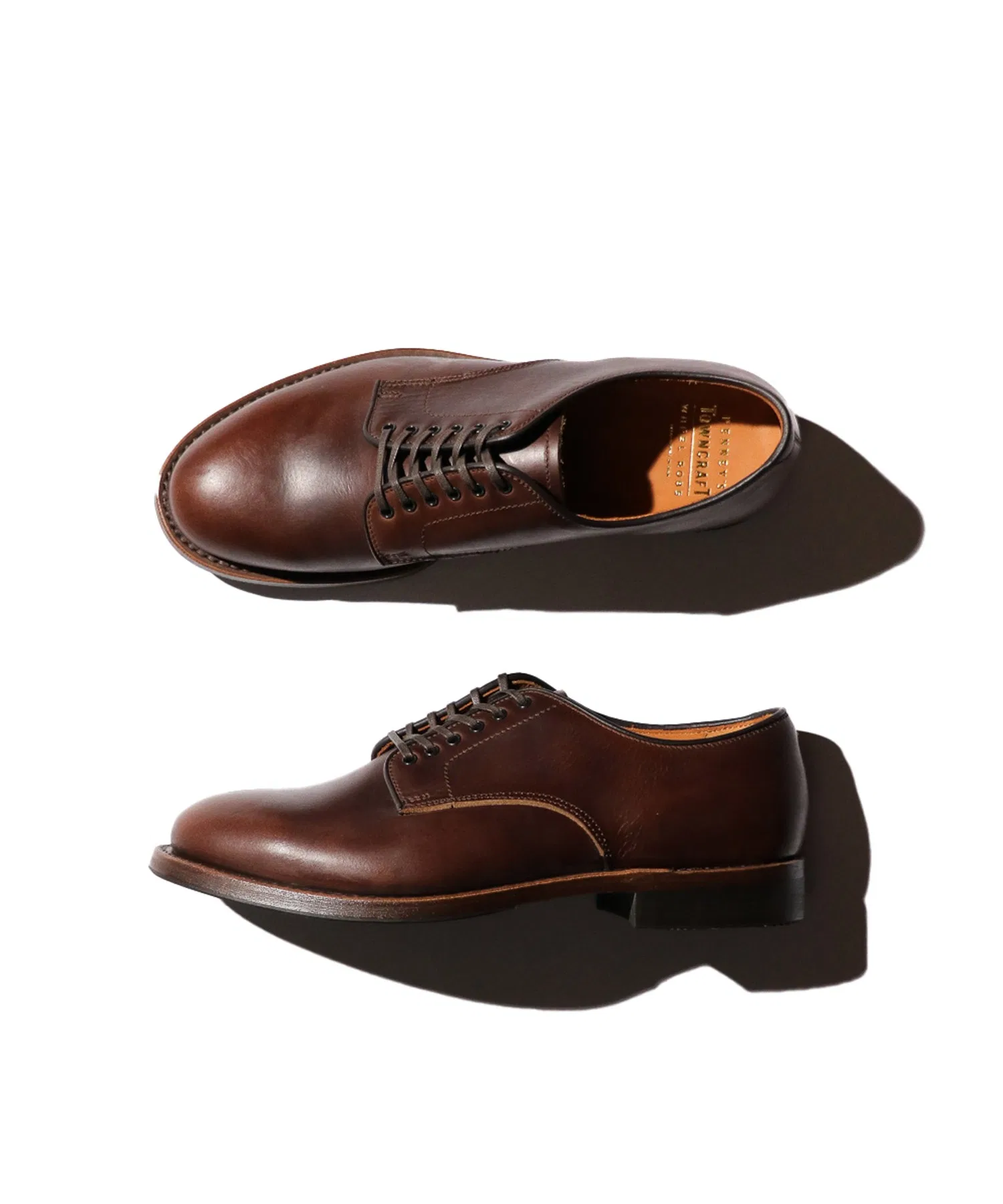 TOWNCRAFT × WHEEL ROBE / Towncraft Wheel Robe 6-Eye Plain Toe Derby SHOES #20075 6-Eye Plain Toe Derby Shoes
