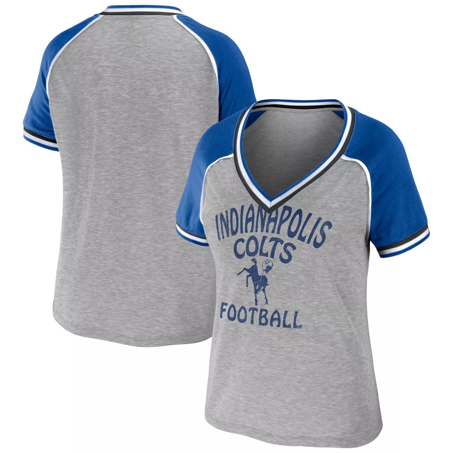 

Женская одежда Erin Andrews Хизер Серая футболка Indianapolis Colts Throwback реглан с v-образным вырезом, Серый, Женская одежда Erin Andrews Хизер Серая футболка Indianapolis Colts Throwback реглан с v-образным вырезом