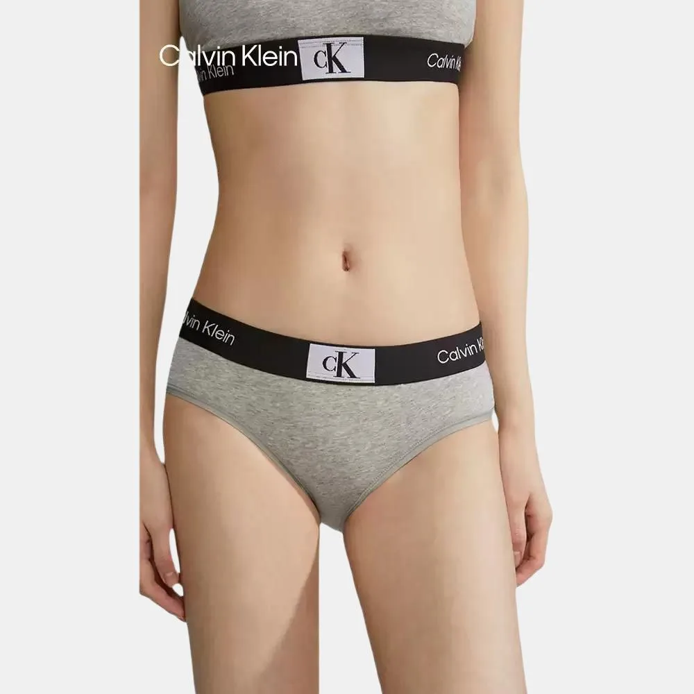 Calvin Klein Женские трусики CK96 кокосовый серый — фото 4