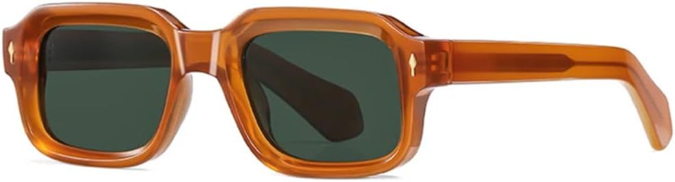 

Ретро женские роскошные поляризованные солнцезащитные очки, модные очки с прозрачными линзами, защита от синего света, мужские панк-очки, солнцезащитные очки UV400 SZVVBKK, Tea Dark Green