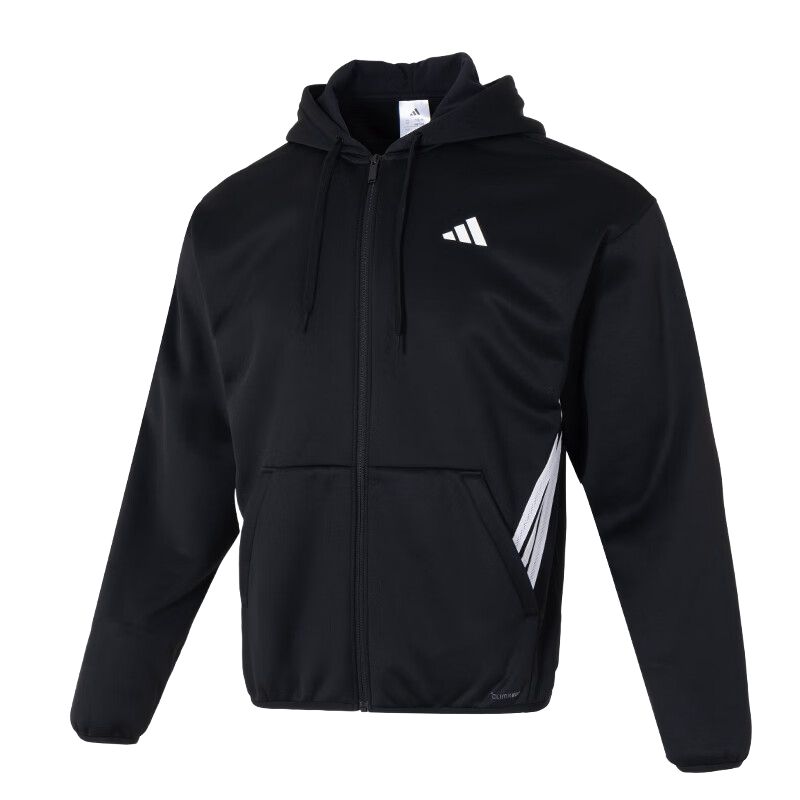 Куртка мужская с капюшоном, средней плотности, другие Adidas, черный (includes 3 pairs of adidas socks) — фото 3