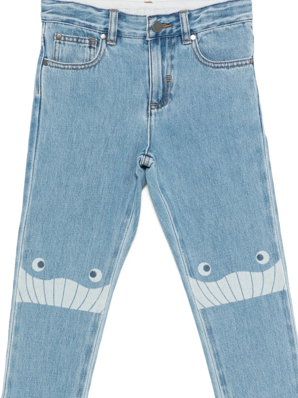 Джинсы с пятью карманами Stella Mccartney Kids, синий — фото 3
