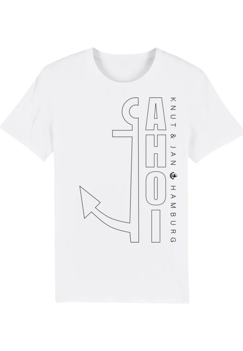 

Футболка F4NT4STIC "Ahoy Anker Outlines", принт, белый