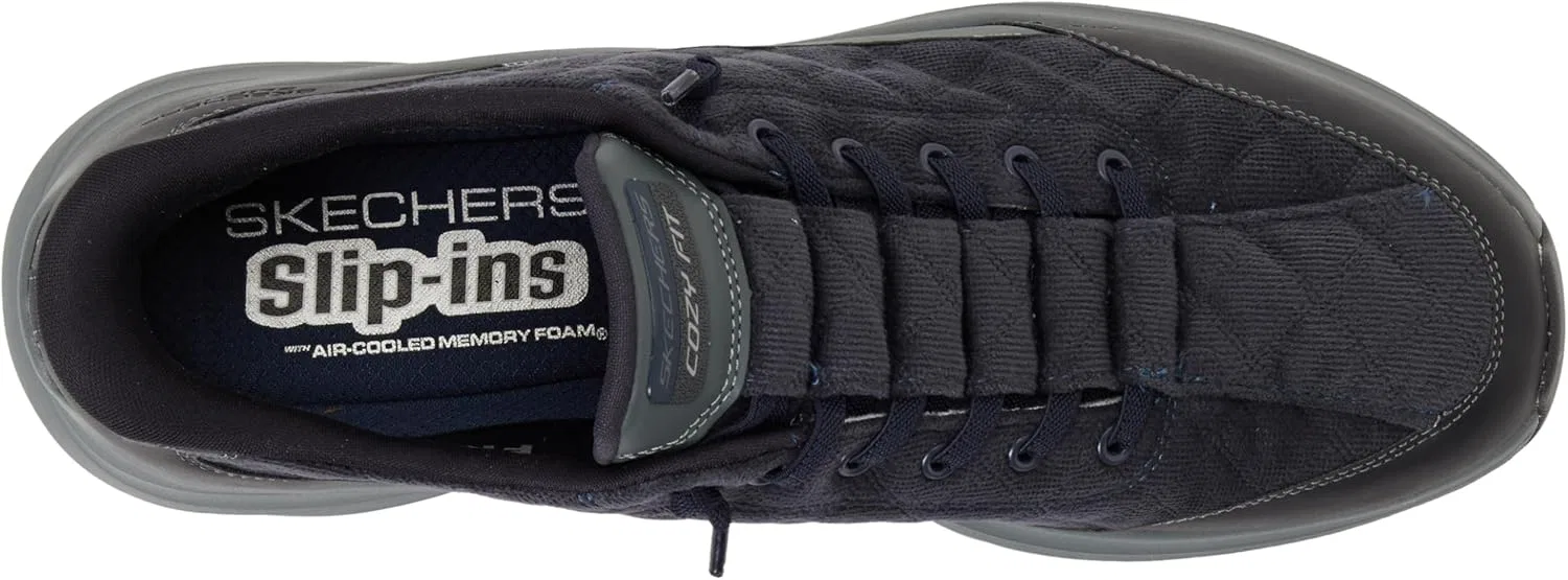 Мужские кроссовки Skechers Contour Foam Cordelux, Navy Corduroy Pu — фото 2