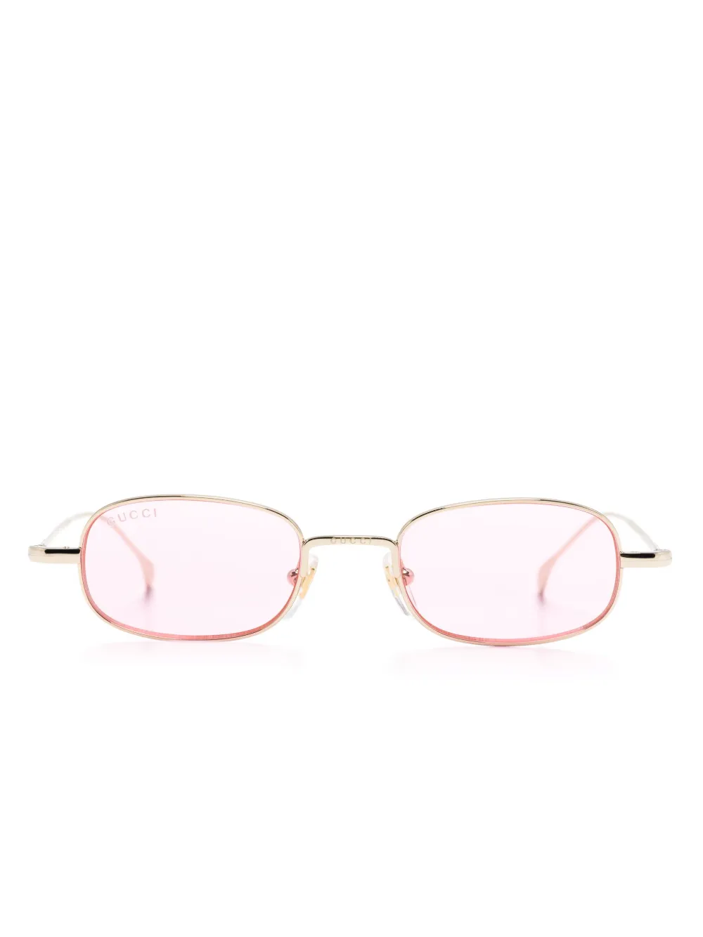 

Солнцезащитные очки в овальной оправе с логотипом Gucci Eyewear, золотой