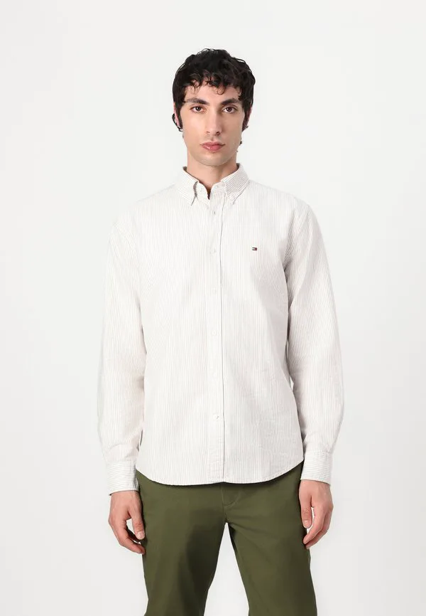 Рубашка в полоску в стиле оксфорд стандартного кроя Tommy Hilfiger, Safari/White