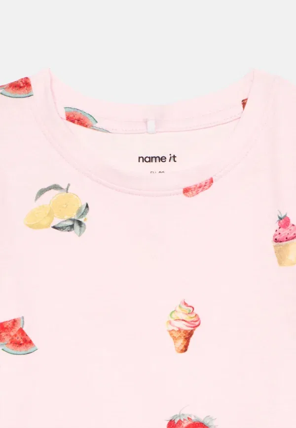 Футболка Nmfjoviner ss top box print t-shirt Name It, нежно-розовый — фото 4