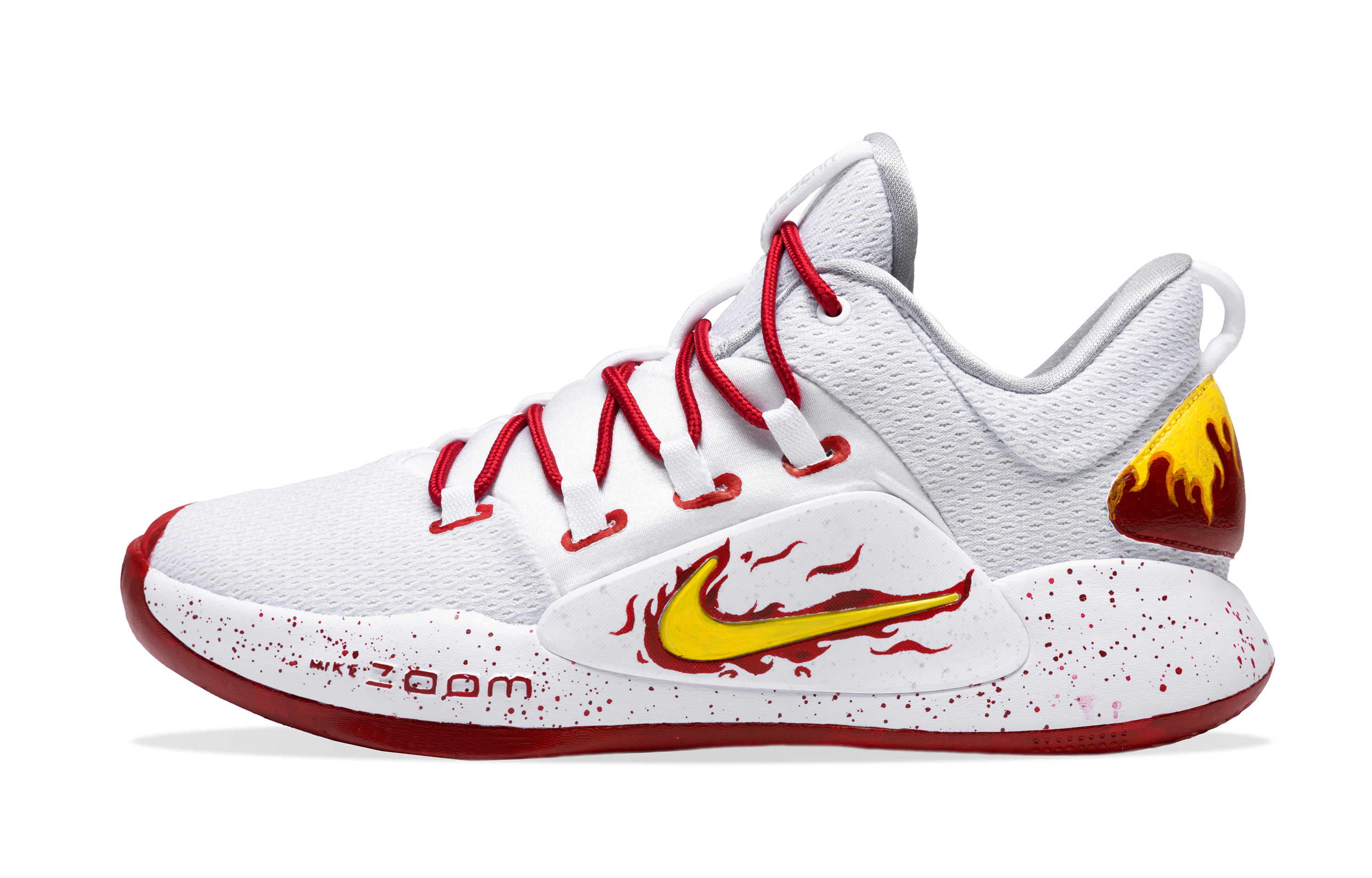 

Nike Баскетбольные кроссовки Hyperdunk X Cushioned Slip-Standard с низким верхом, мужские, красные, белые, желтые