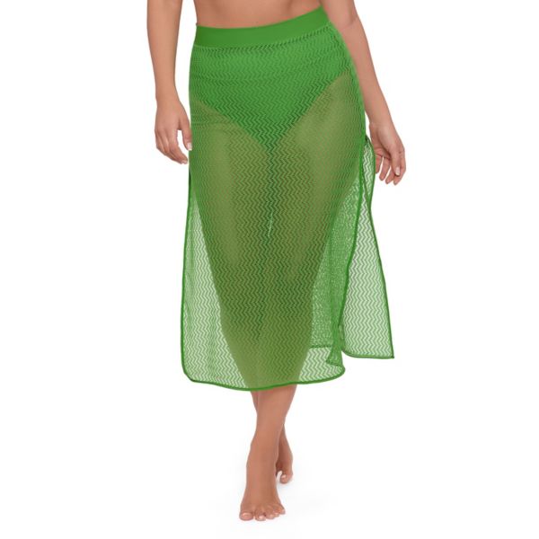 

Женская юбка крючком с разрезами по бокам S3 Swim, цвет serpentine
