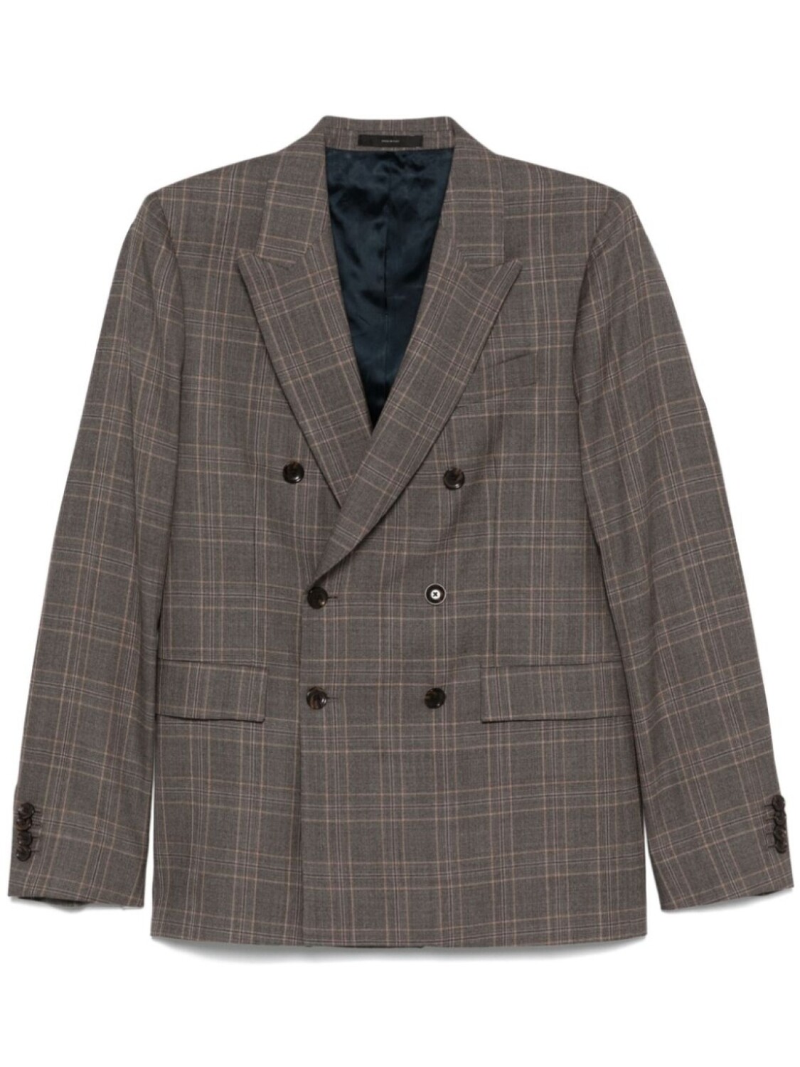 

Пиджак в клетку Paul Smith, коричневый