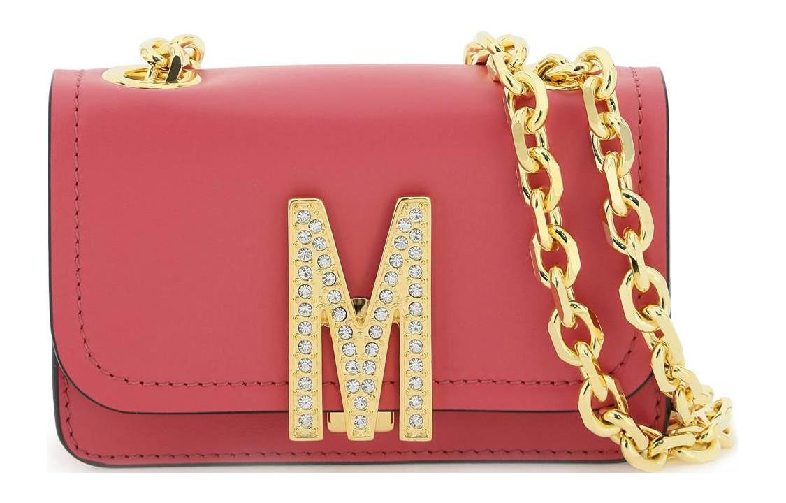 

MOSCHINO Кожаная мини-сумка через плечо женская фуксия