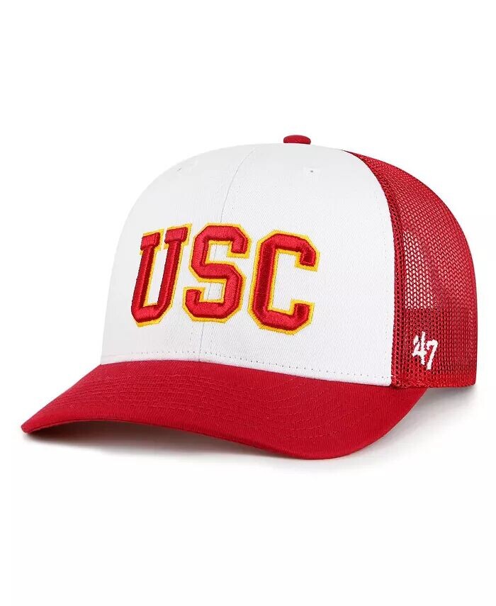 

Мужская регулируемая шапка белого цвета/кардинала USC Trojans Freshman Trucker '47 Brand, белый