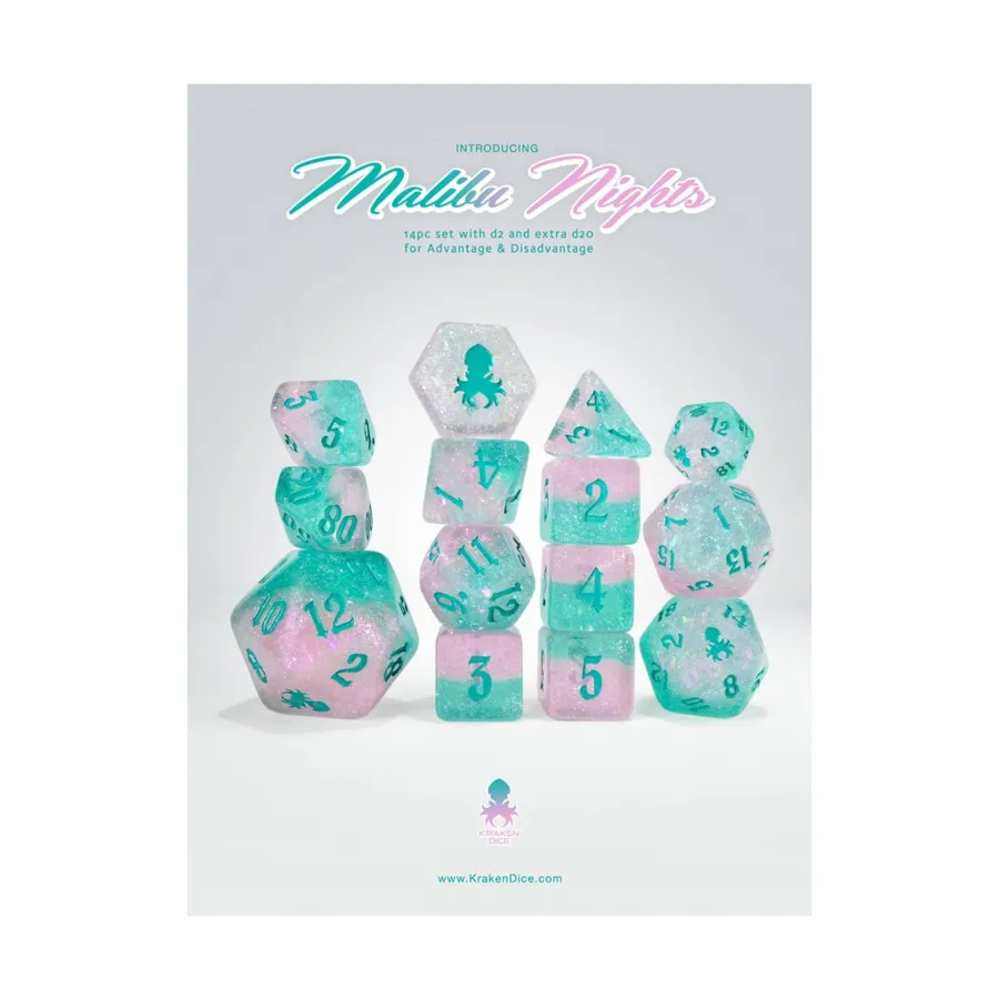 

Набор Poly - Ночи Малибу с бирюзовым (14), Poly Sets - Silvered Glitter