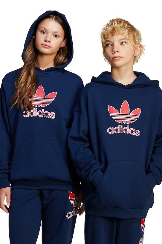 

Детская хлопковая толстовка Adidas Originals, темно-синий