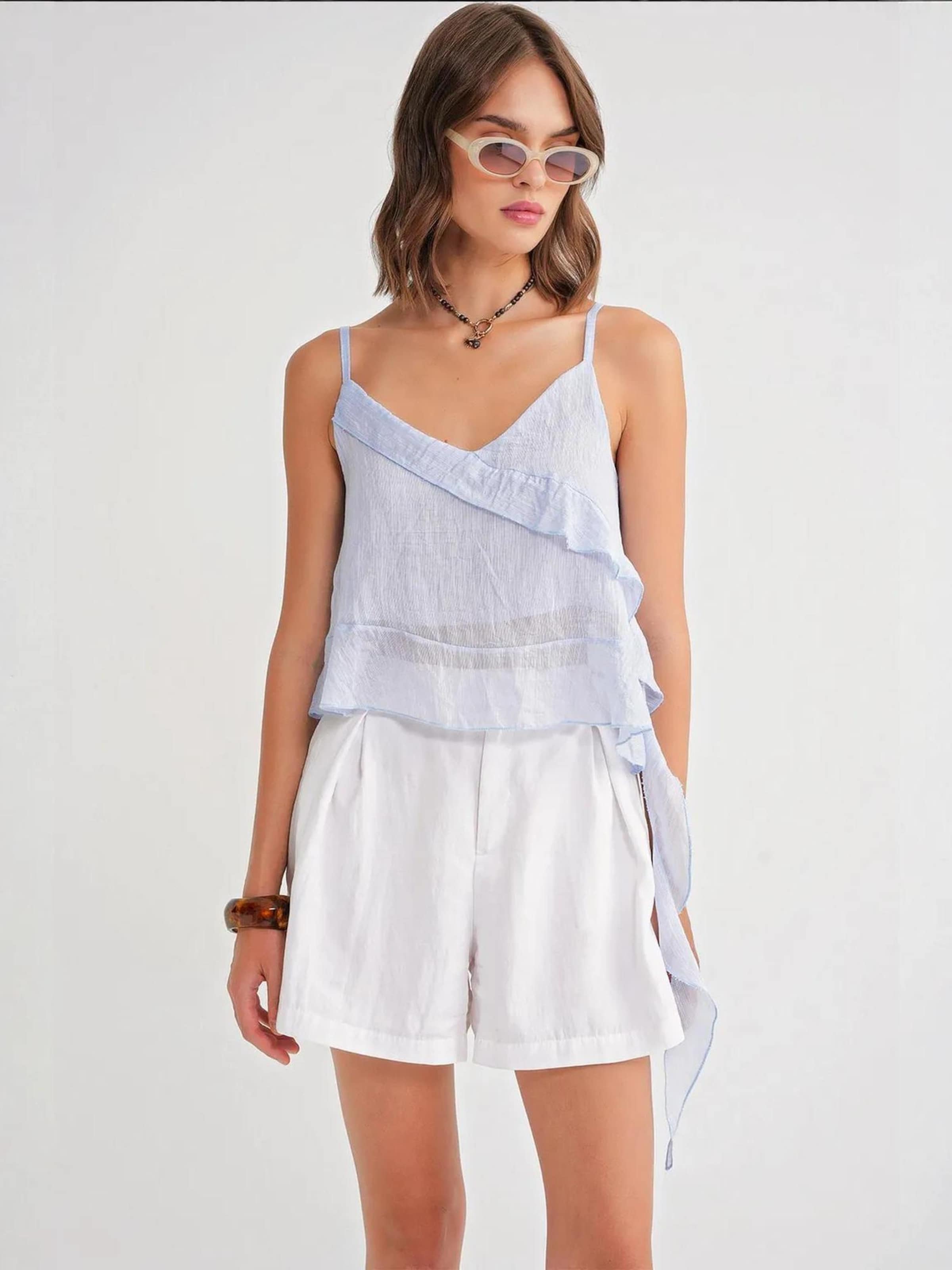 

MixRay Топ в пастельно-голубом цвете