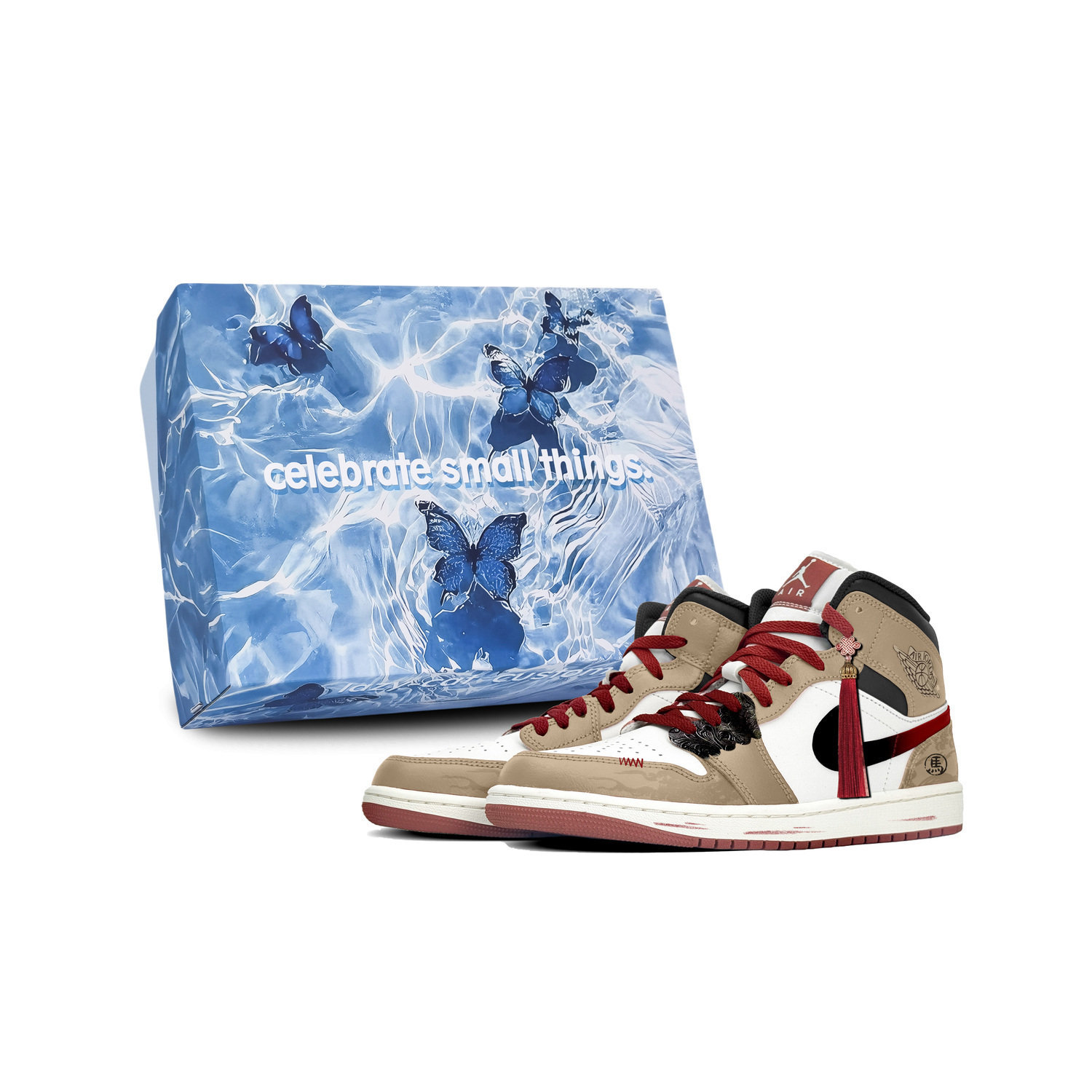 

Jordan Мужские баскетбольные кроссовки Air 1 Mid top Vintage, красные, серый, белый