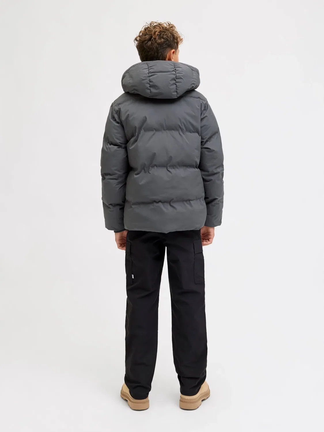 Стеганая куртка утепленная JACK & JONES Junior, асфальт — фото 3