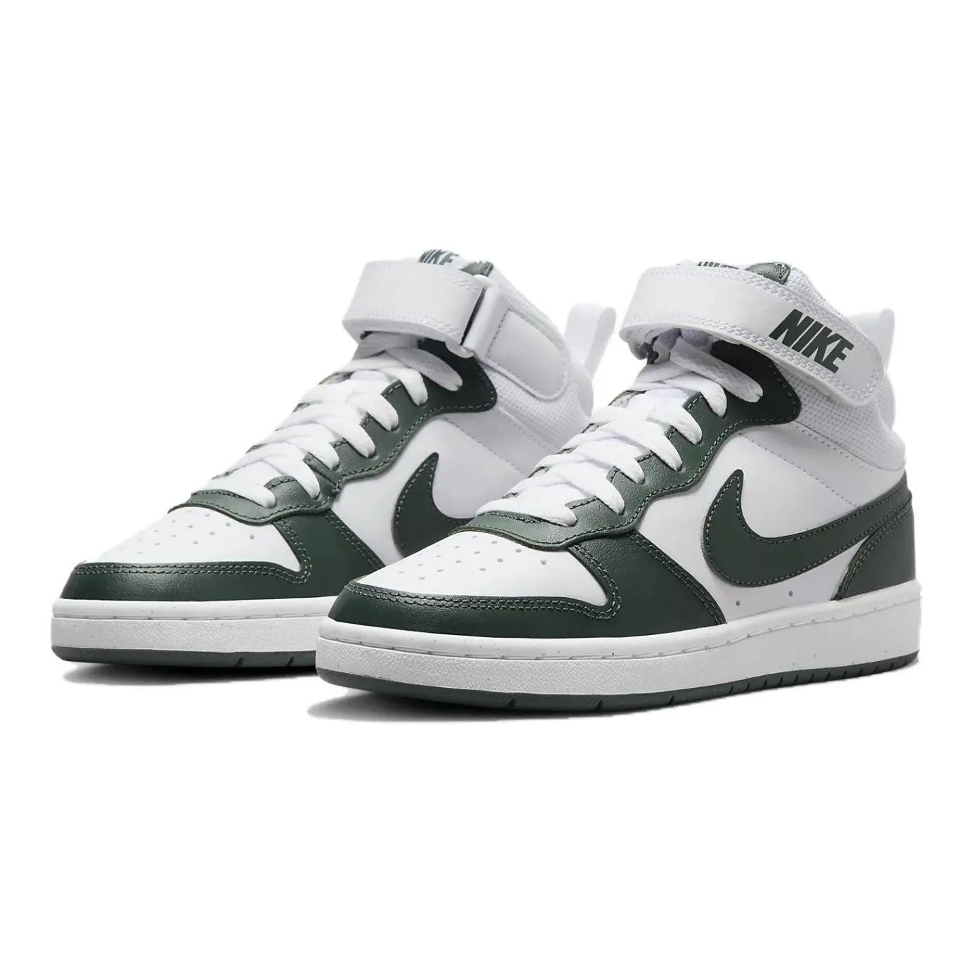 Nike Кроссовки для скейтбординга Court Borough Mid top, устойчивые к скольжению и истиранию, зеленые, унисекс — фото 4