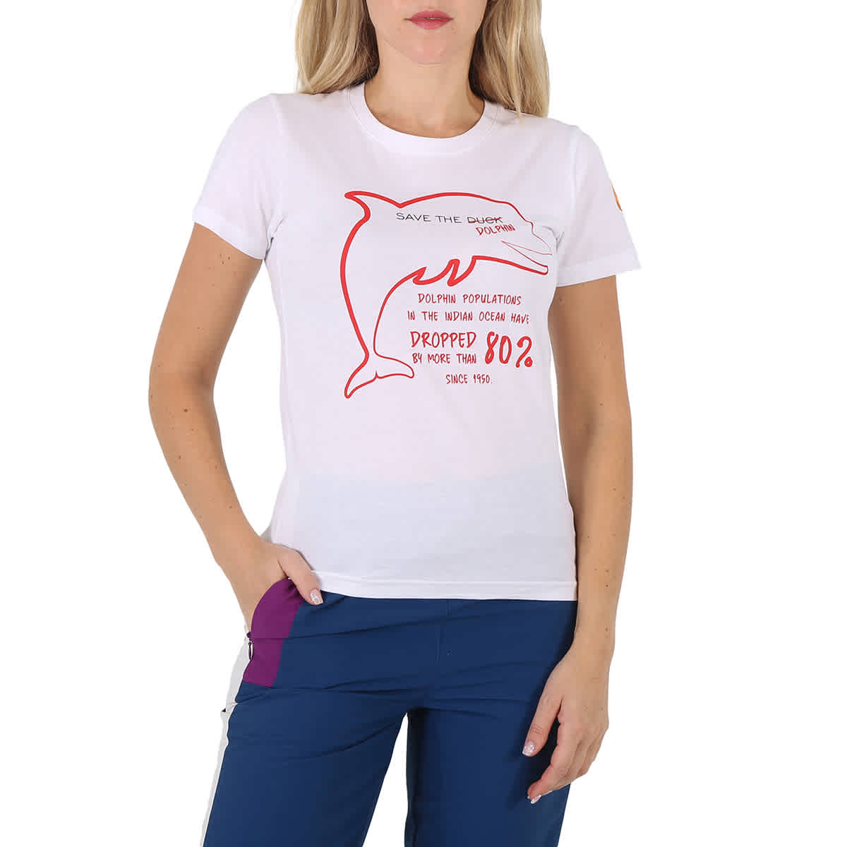 

Футболка Save The Duck Ladies White Kelsey Dolphin