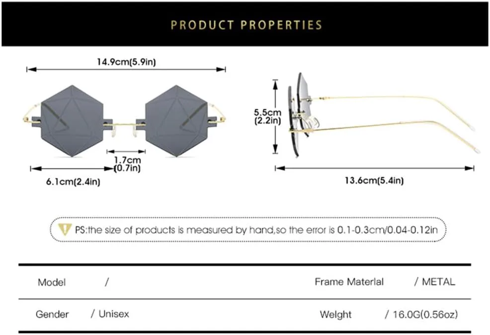

Женские солнцезащитные очки Polygonal 2027 в винтажном стиле, конфетных цветов, без оправы, с градиентным затемнением и защитой от УФ-излучения UV400 MTZJH, Red