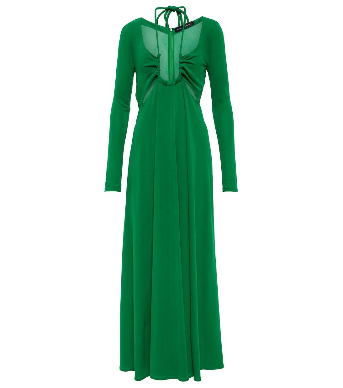 

Платье макси из матового джерси Proenza Schouler, зеленый