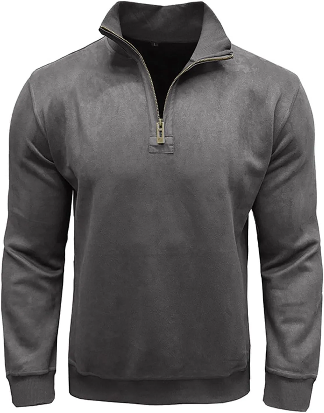 Толстовка с молнией на четверть Vintage, Suede Fleece, осень-зима — фото 2