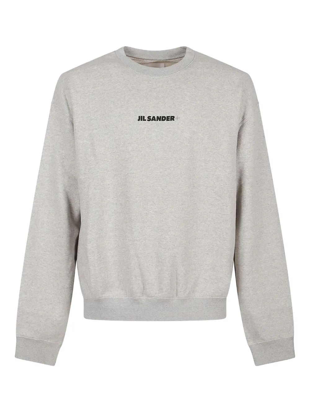 

Хлопковая толстовка с вышитым логотипом JIL SANDER, серый