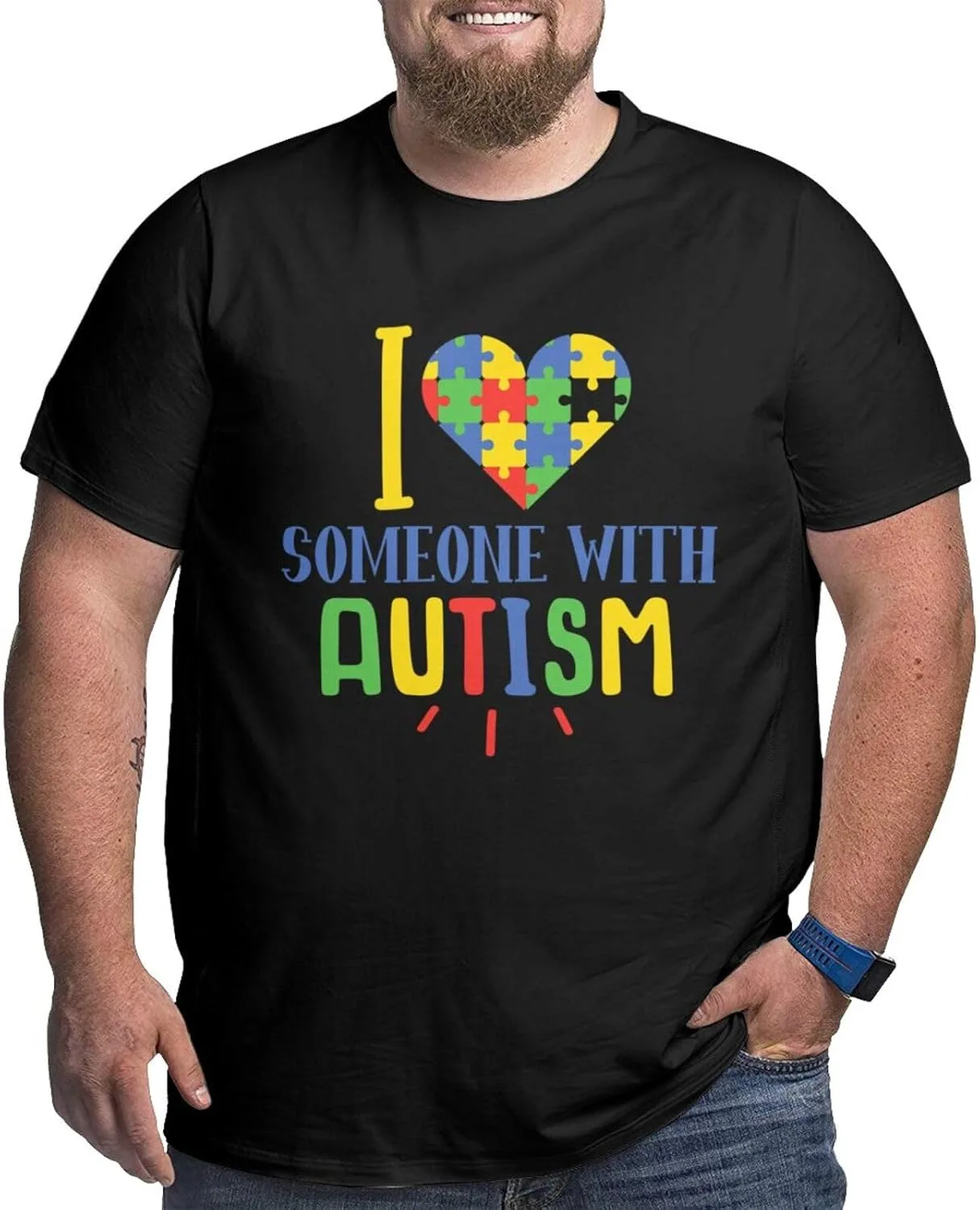 Футболка Love Someone with Autism, летняя, с коротким рукавом