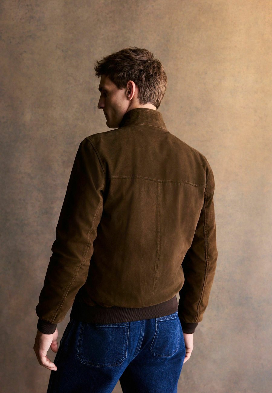 Куртка Next REGULAR FIT HARRINGTON , Brown — фото 4