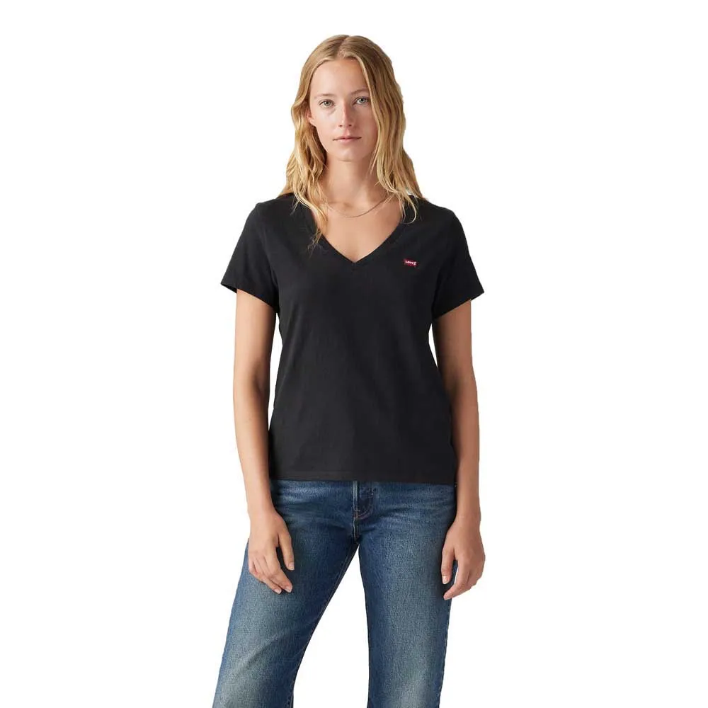 

Футболка Levi's Perfect Slub short sleeve v neck, черный