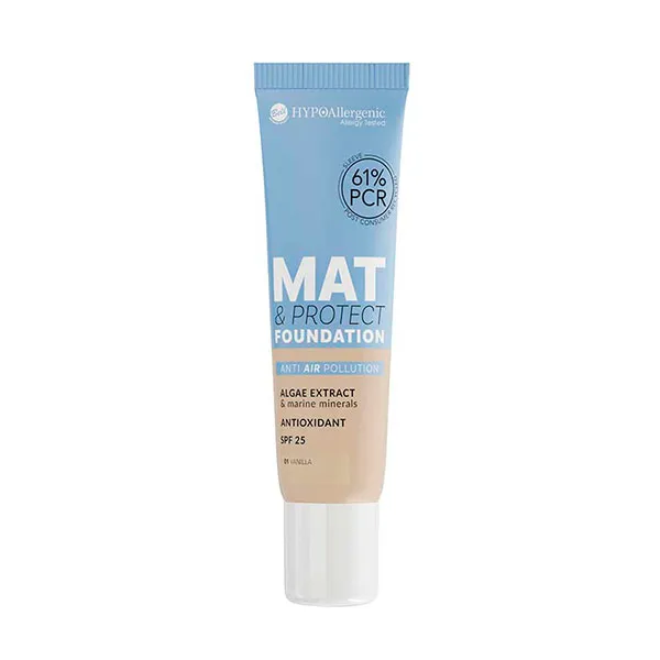 

Матовая основа Mat & Protect Foundation Spf 25 Bell Hypoallergenic, цвет vanilla