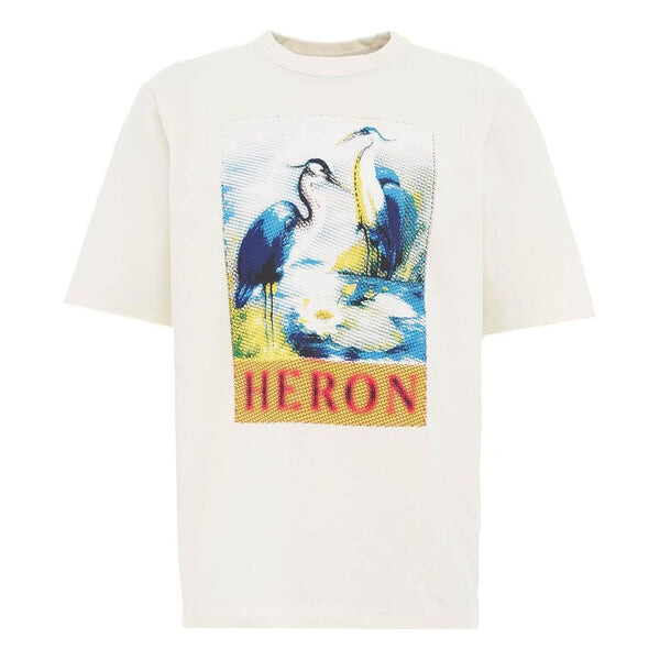 

Футболка fw22 halftone heron t-shirt 'white navy blue' Heron Preston, белый