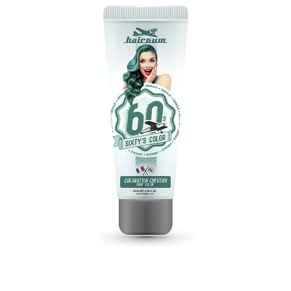 

Краска для волос sixty’s color hair color Hairgum, цвет emerald, 60 мл.