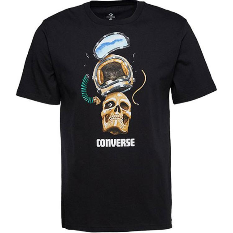 

Футболка мужская Converse с принтом "Череп в шлеме" черная