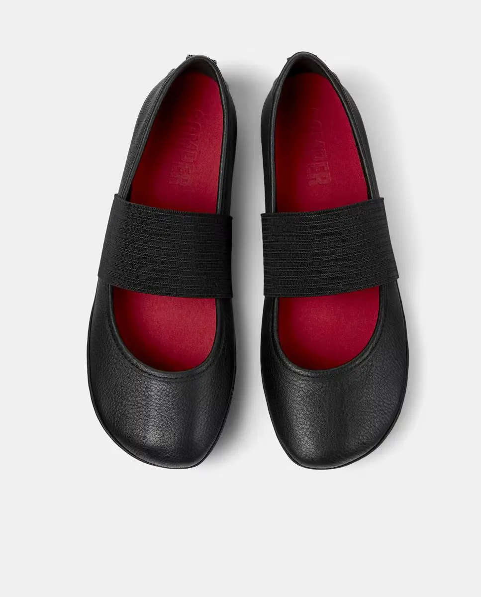 Правые женские черные кожаные туфли Nina Mary Janes Camper, черный — фото 3