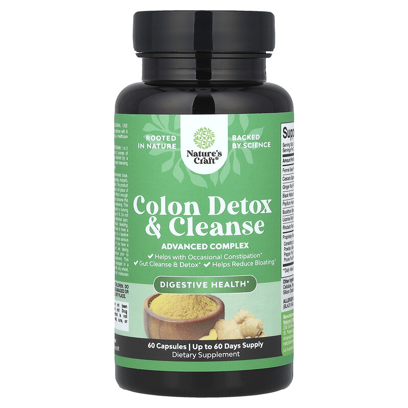 

Nature's Craft, Colon Balance, улучшенный комплекс, 60 капсул