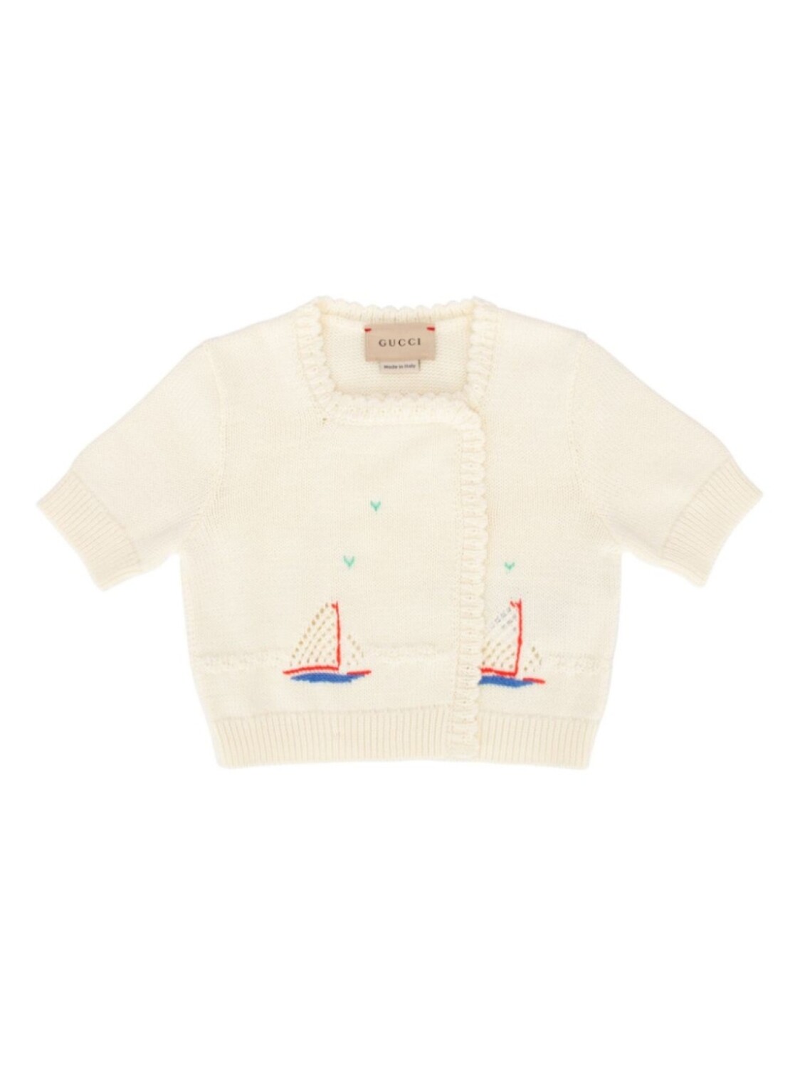 

Кардиган на пуговицах Gucci Kids, нейтральный цвет