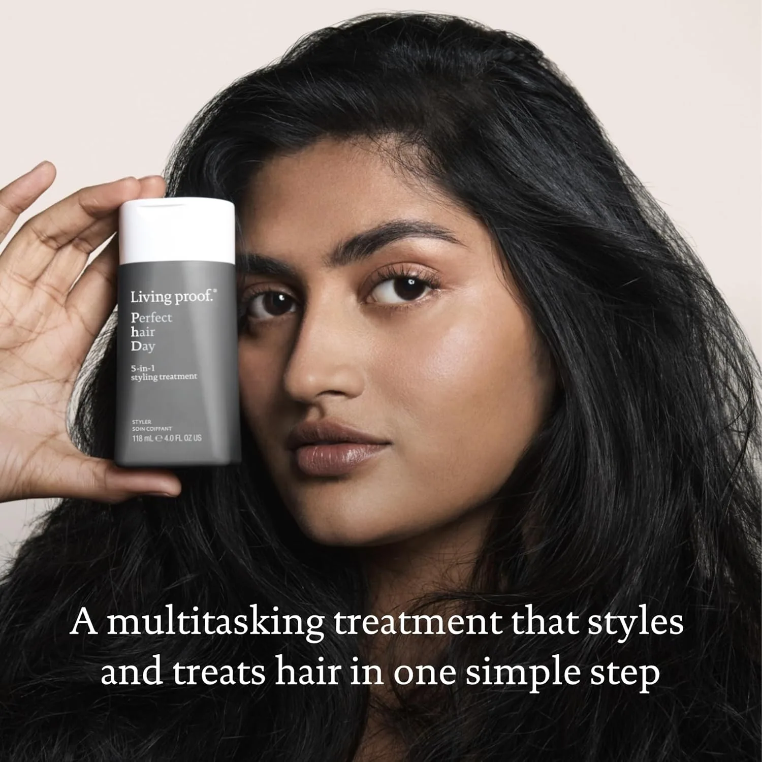 Средство для укладки волос Living Proof Perfect Hair Day 5-в-1 - кондиционирует, разглаживает, придает объем, блеск, защищает от высоких температур до 232°C, 118 мл. — фото 3