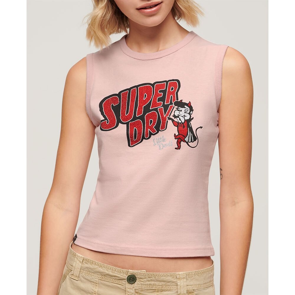 

Футболка Superdry Retro Embellished , розовый