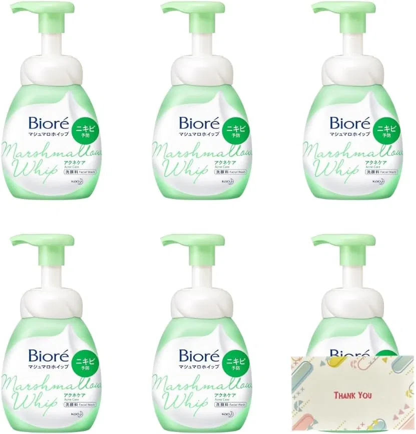Набор Kunutonn — Пенка Biore Marshmallow Whip Acne Care, 150 мл, набор 6 шт