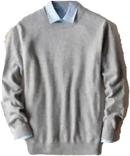 

Мужской свитер из кашемира и хлопка с круглым вырезом