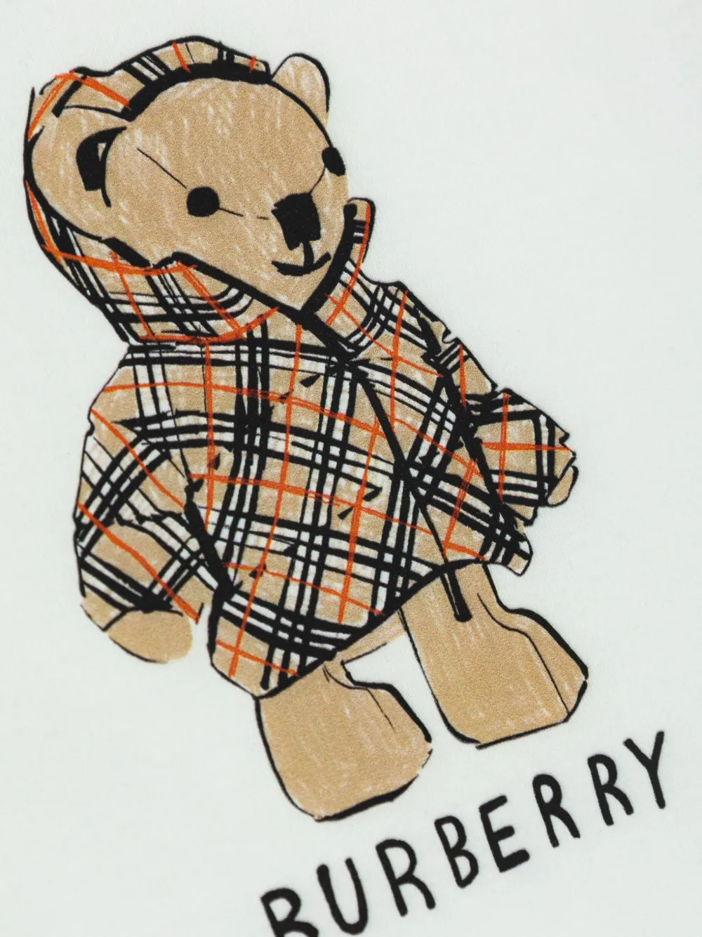 Футболка с изображением мишки Burberry Kids, белый — фото 4