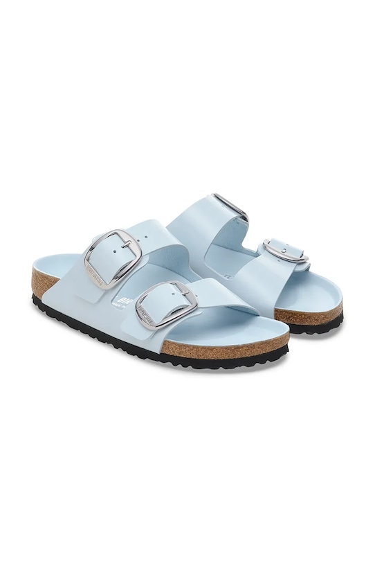 Кожаные шлепанцы Arizona с широкой пряжкой Birkenstock, синий — фото 3