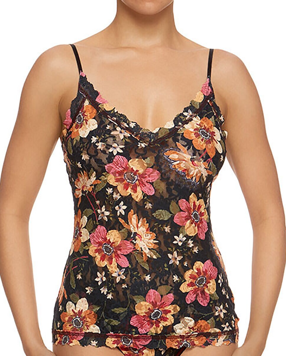 

Женская майка на тонких бретелях с принтованным кружевом Hanky Panky, черный