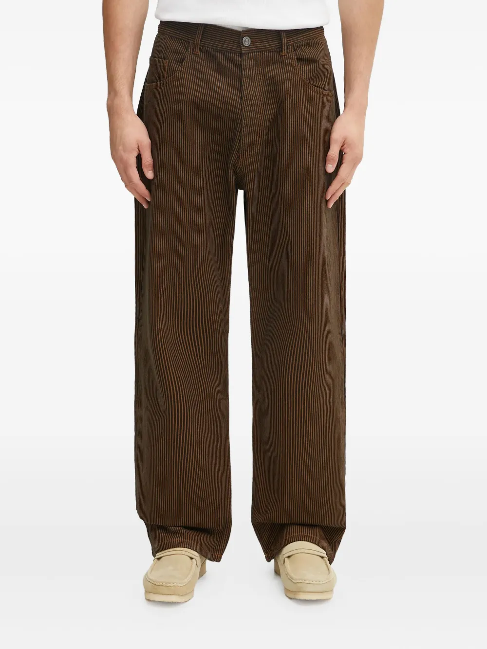 

Джинсы в полоску No Problemo, коричневый