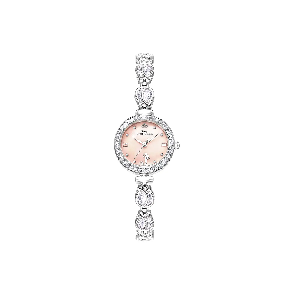 

Disney Часы Encounter Beauty Quartz Movement Alloy Strap Women's Watch Mother of Pearl Color Watch Dial, Grapefruit Pink