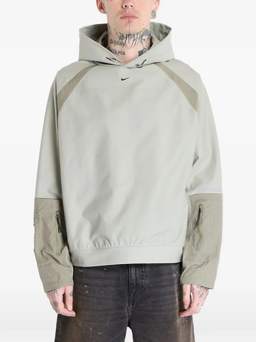 Худи из трикотажа шори Dri-fit Nike, зеленый