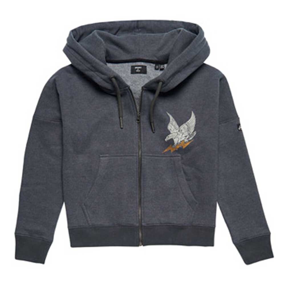 

Толстовка Superdry Boho Graphic Full Zip, серый