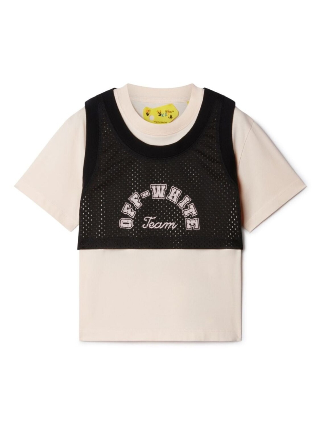 

Off-White Kids двухслойная футболка Team 23, розовый